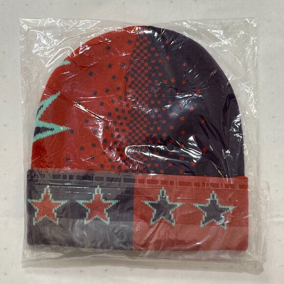 Happy99 online pixel star beanie red/orange new - Picture 2 of 2